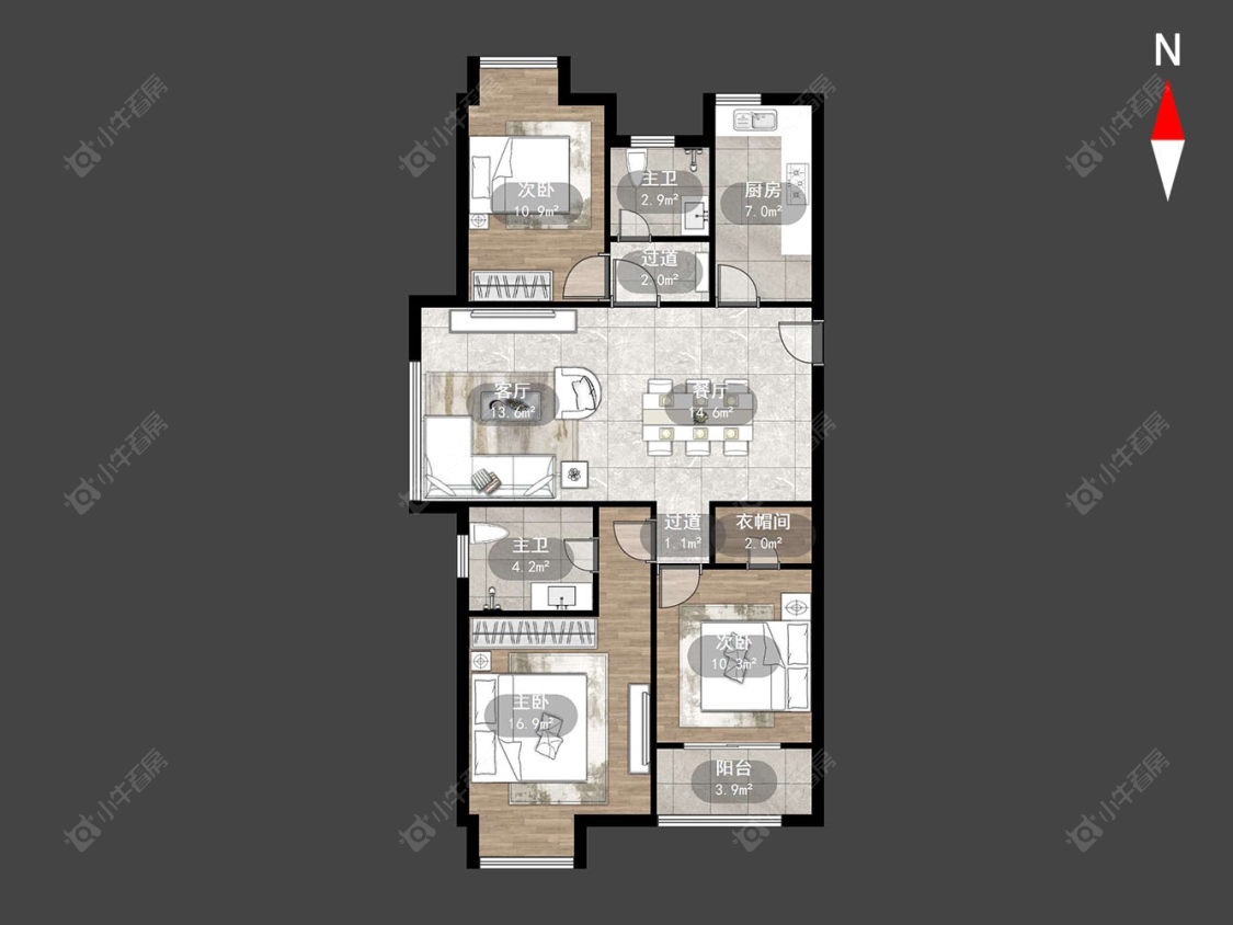 松涛苑房源户型图 常州松涛苑在售二手房源户型图_小牛看房