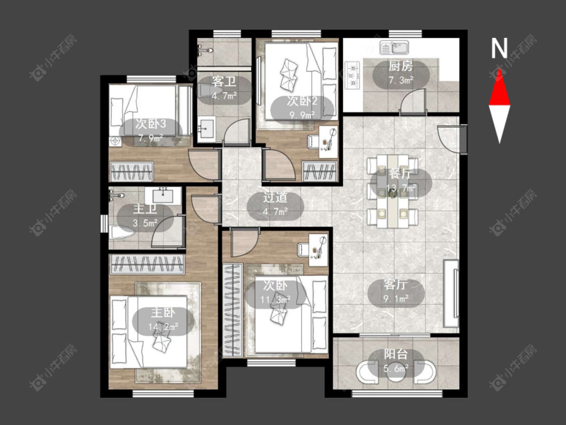 上东区房源户型图 常州上东区在售二手房源户型图_小牛看房