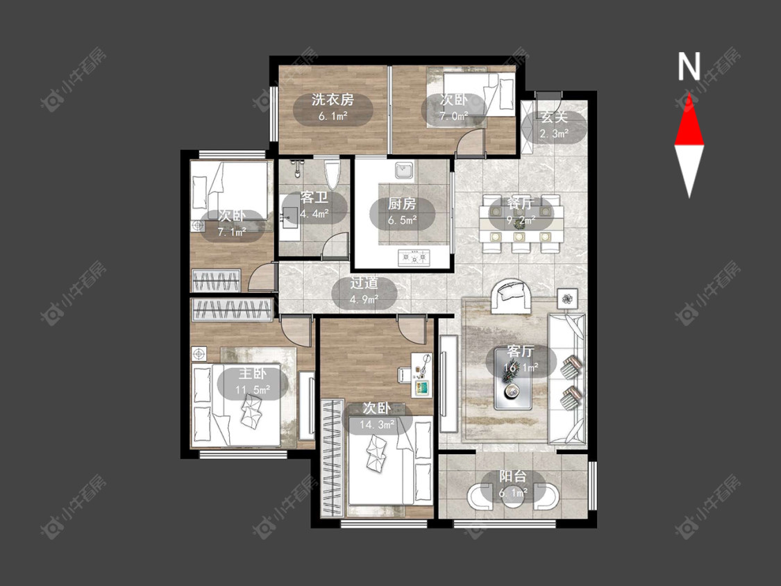 常州中央花园在售二手房源户型图_小牛看房