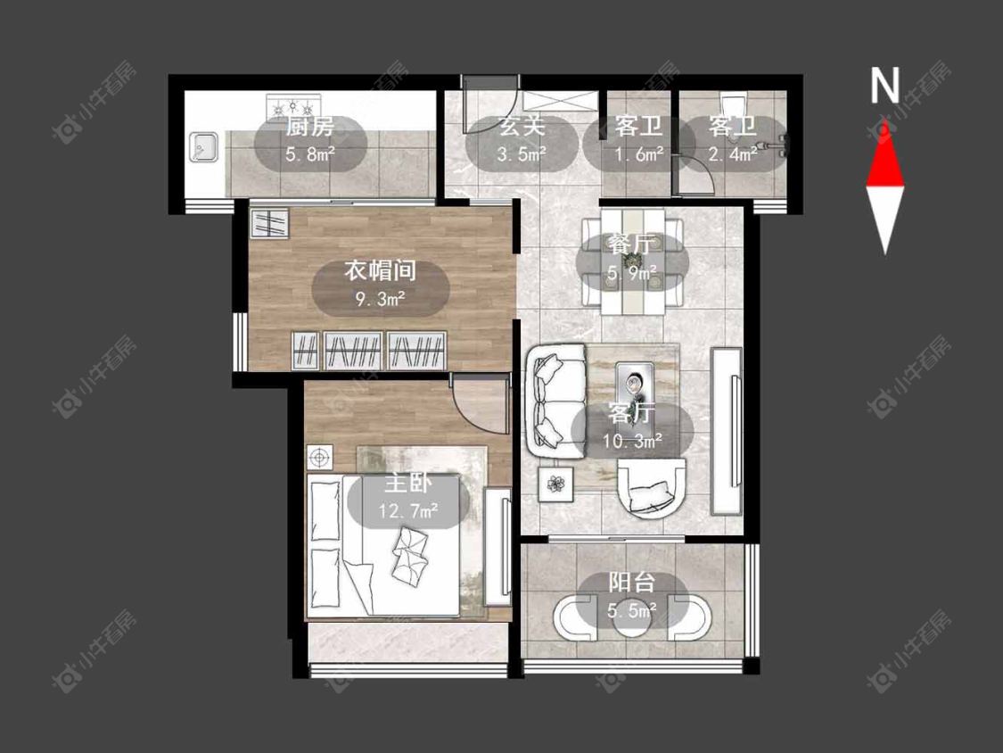 天隽峰房源户型图 常州天隽峰在售二手房源户型图_小牛看房
