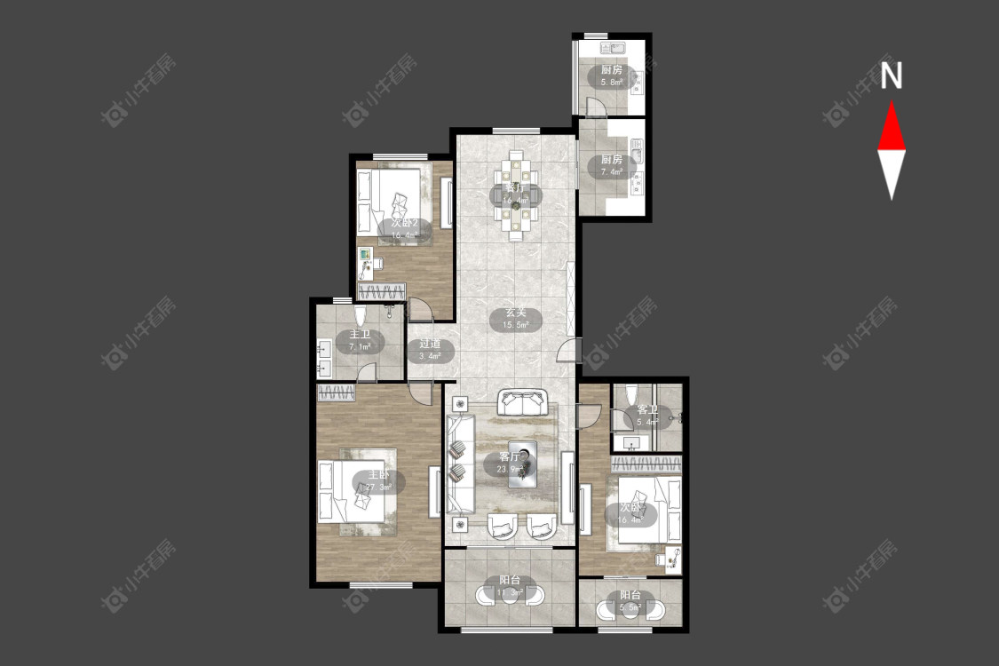 常州紫金城南区在售二手房源户型图_小牛看房