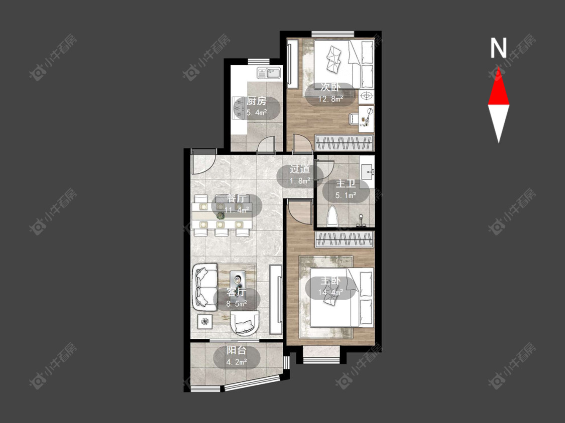 新龙花苑东区房源户型图 常州新龙花苑东区在售二手房源户型图_小牛看房