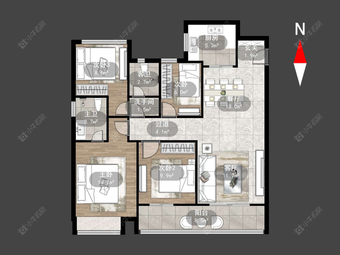 常州蓝光晶曜在售二手房源户型图_小牛看房