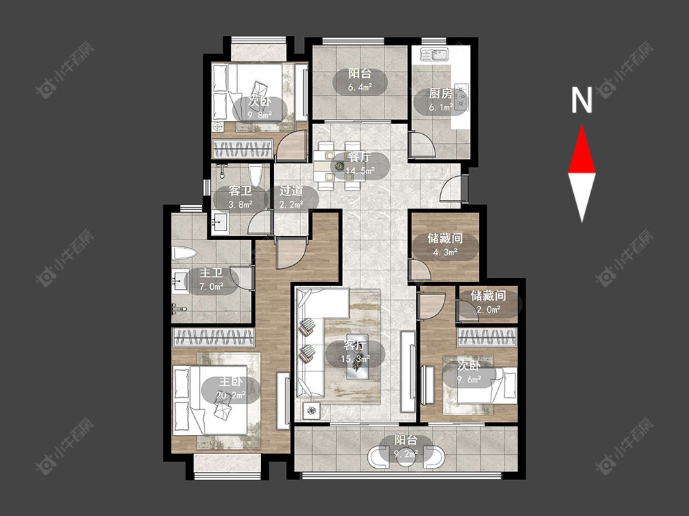 常州绿城江南里在售二手房源户型图_小牛看房
