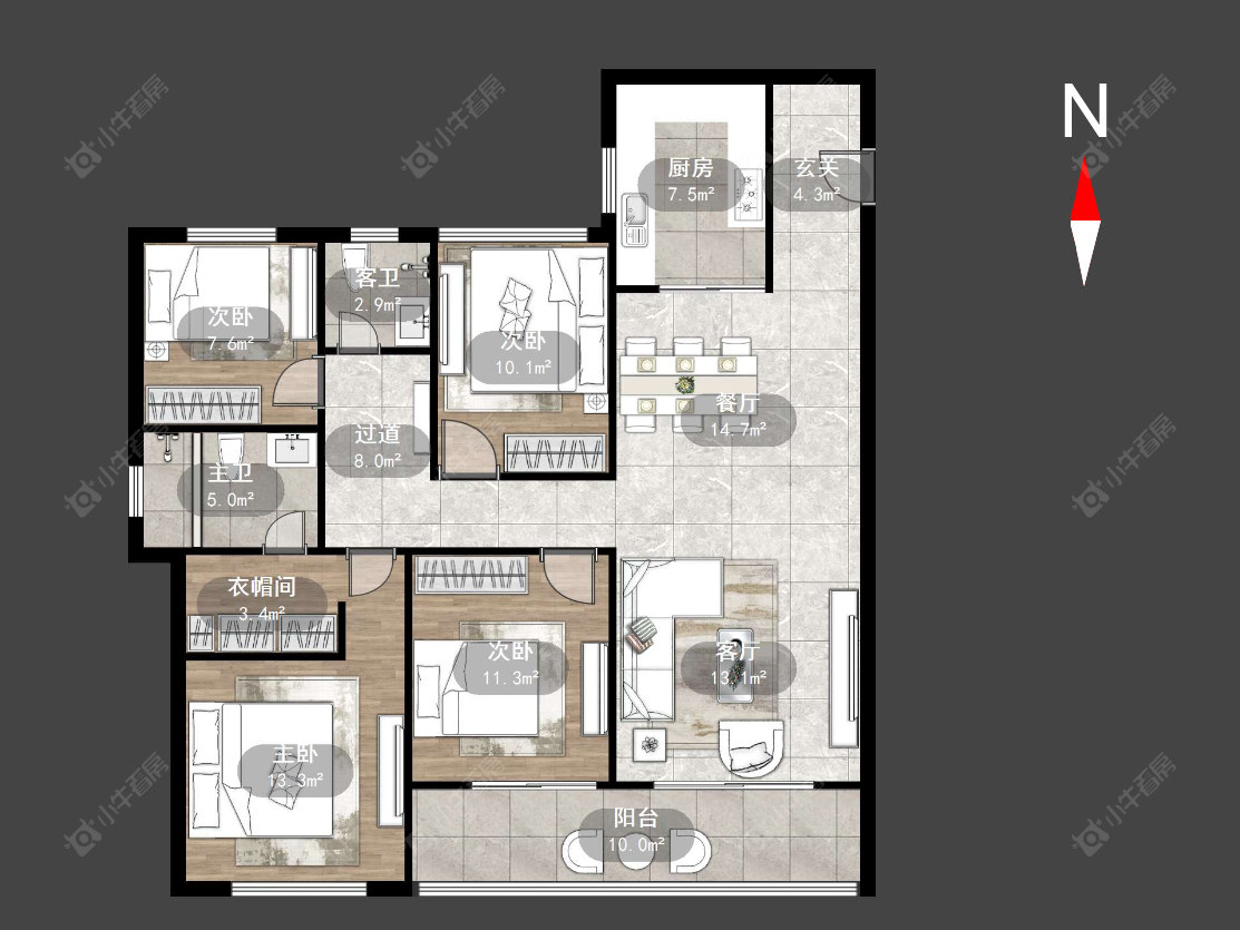 常州璞樾门第在售二手房源户型图_小牛看房