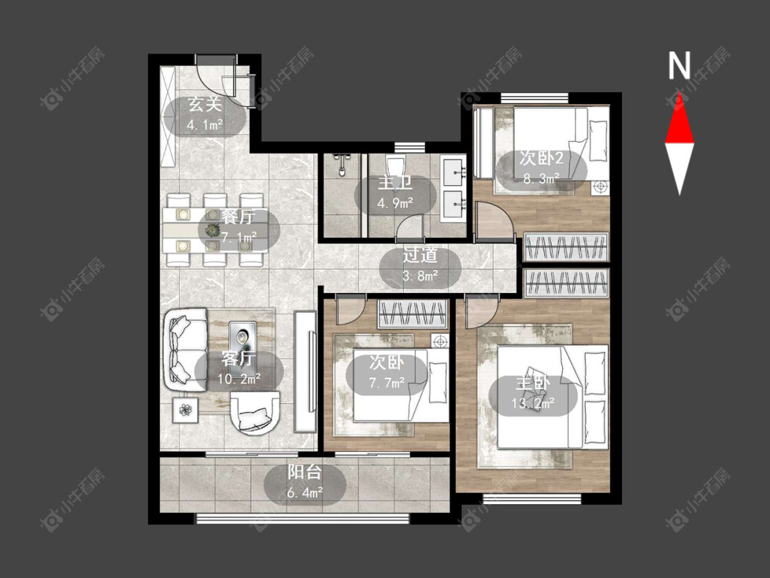 常州龙湖华盛·天曜在售二手房源户型图_小牛看房