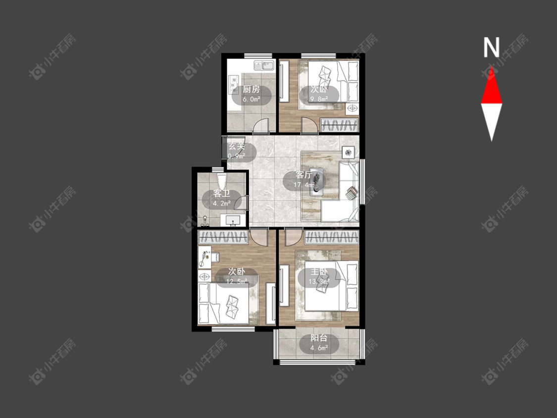 常州燕兴新村东区在售二手房源户型图_小牛看房