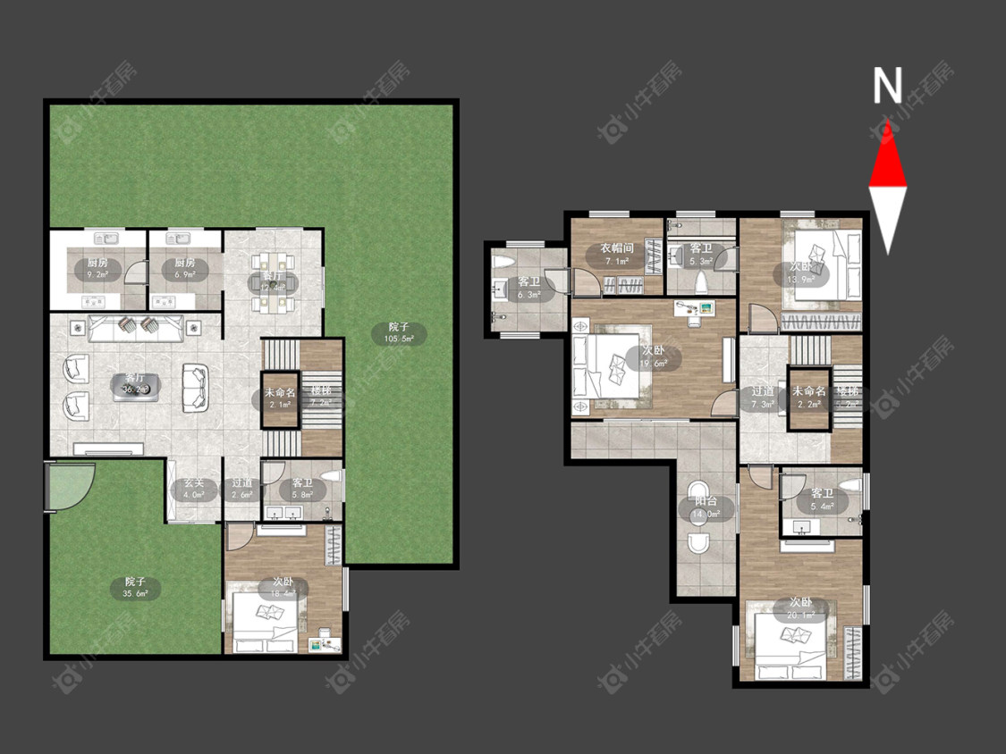 常州龙湖原山别墅区在售二手房源户型图_小牛看房