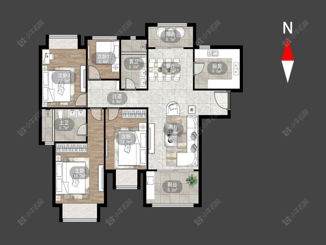 雅居乐星河湾房源户型图 常州雅居乐星河湾在售二手房源户型图_小牛看房