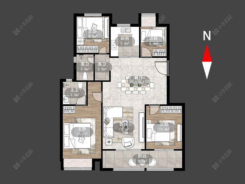 栖湖春秋房源户型图 常州栖湖春秋在售二手房源户型图_小牛看房