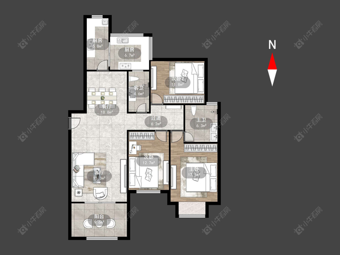大名城西区房源户型图 常州大名城西区在售二手房源户型图_小牛看房
