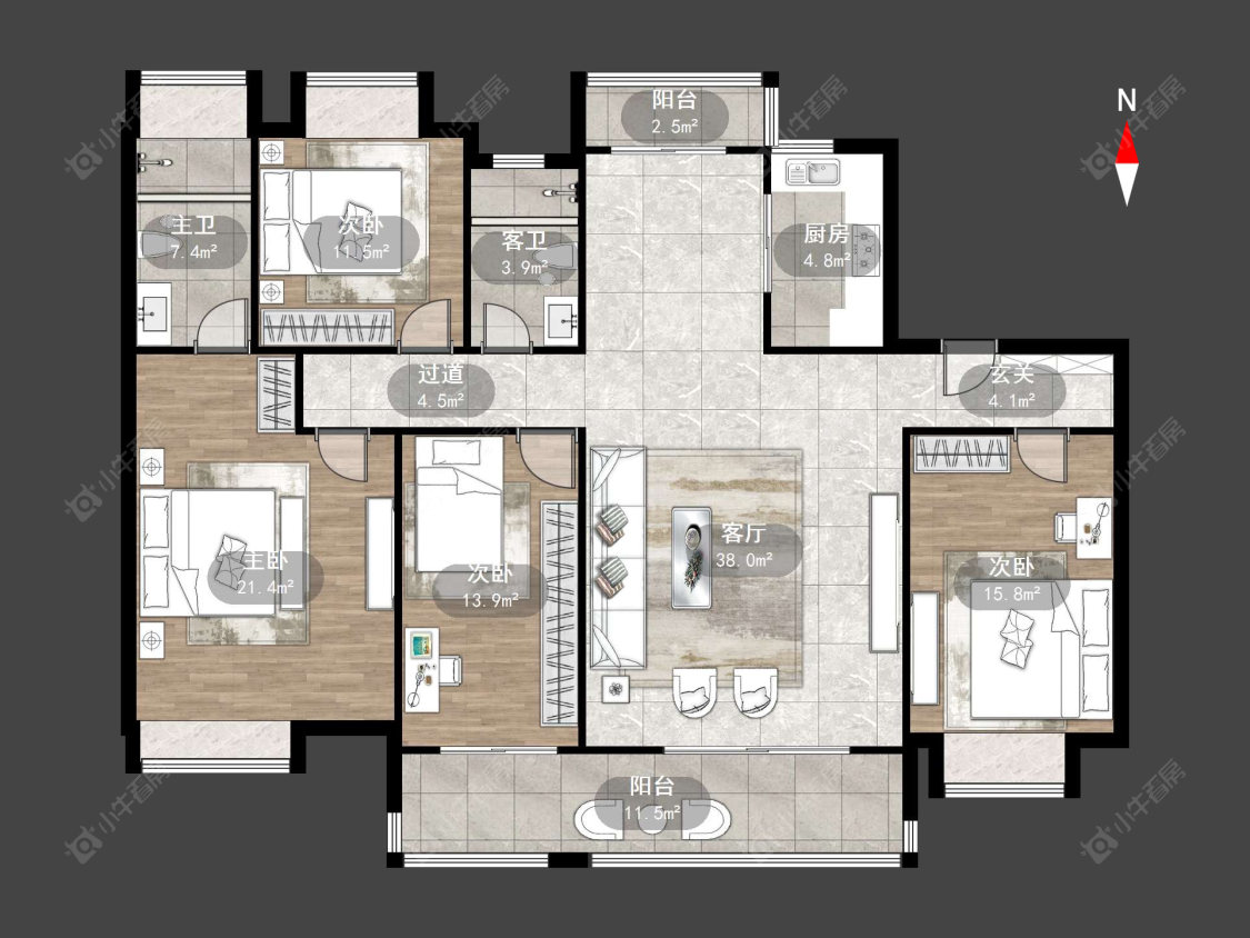 中景尚海城房源户型图 常州中景尚海城在售二手房源户型图_小牛看房
