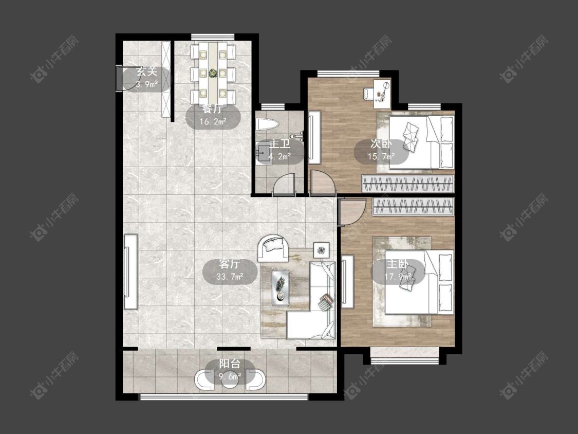 吾悦华府金郡(丹阳)房源户型图 丹阳吾悦华府金郡(丹阳)在售二手房源户型图_小牛看房