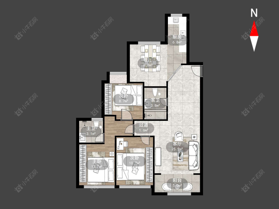 常州运河天地在售二手房源户型图_小牛看房