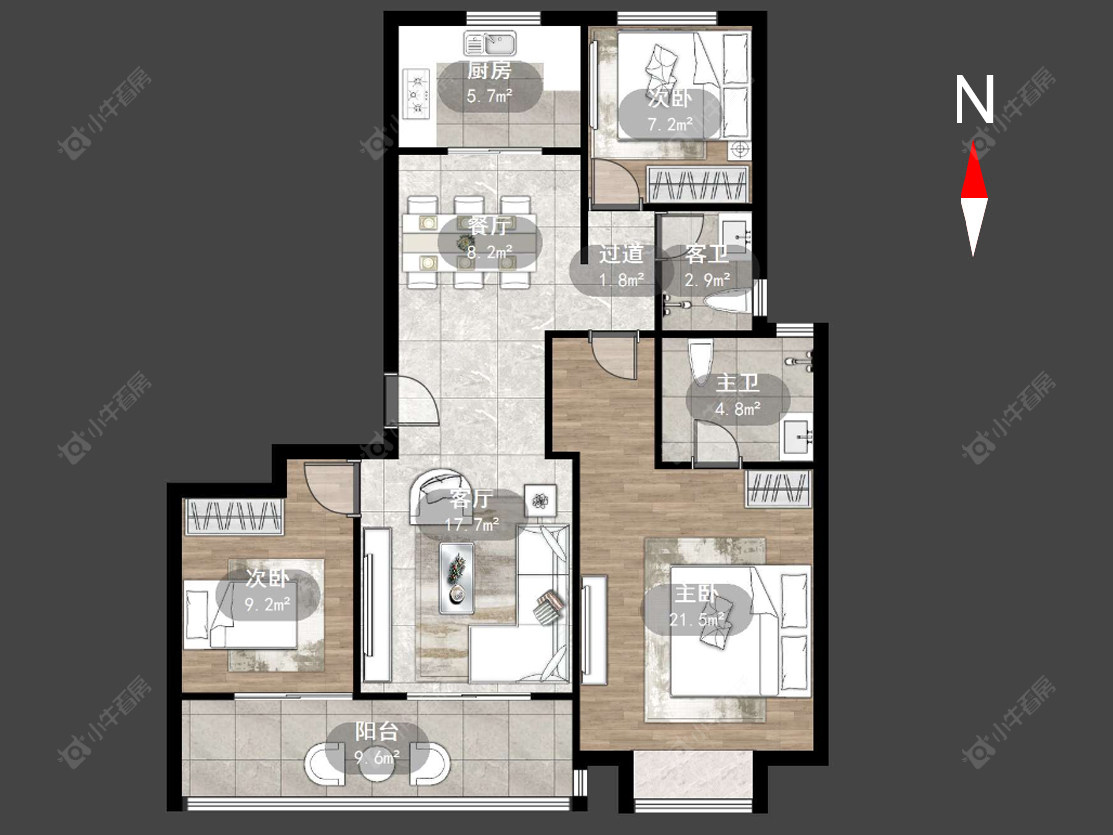 华润国际六期房源户型图 常州华润国际六期在售二手房源户型图_小牛看房