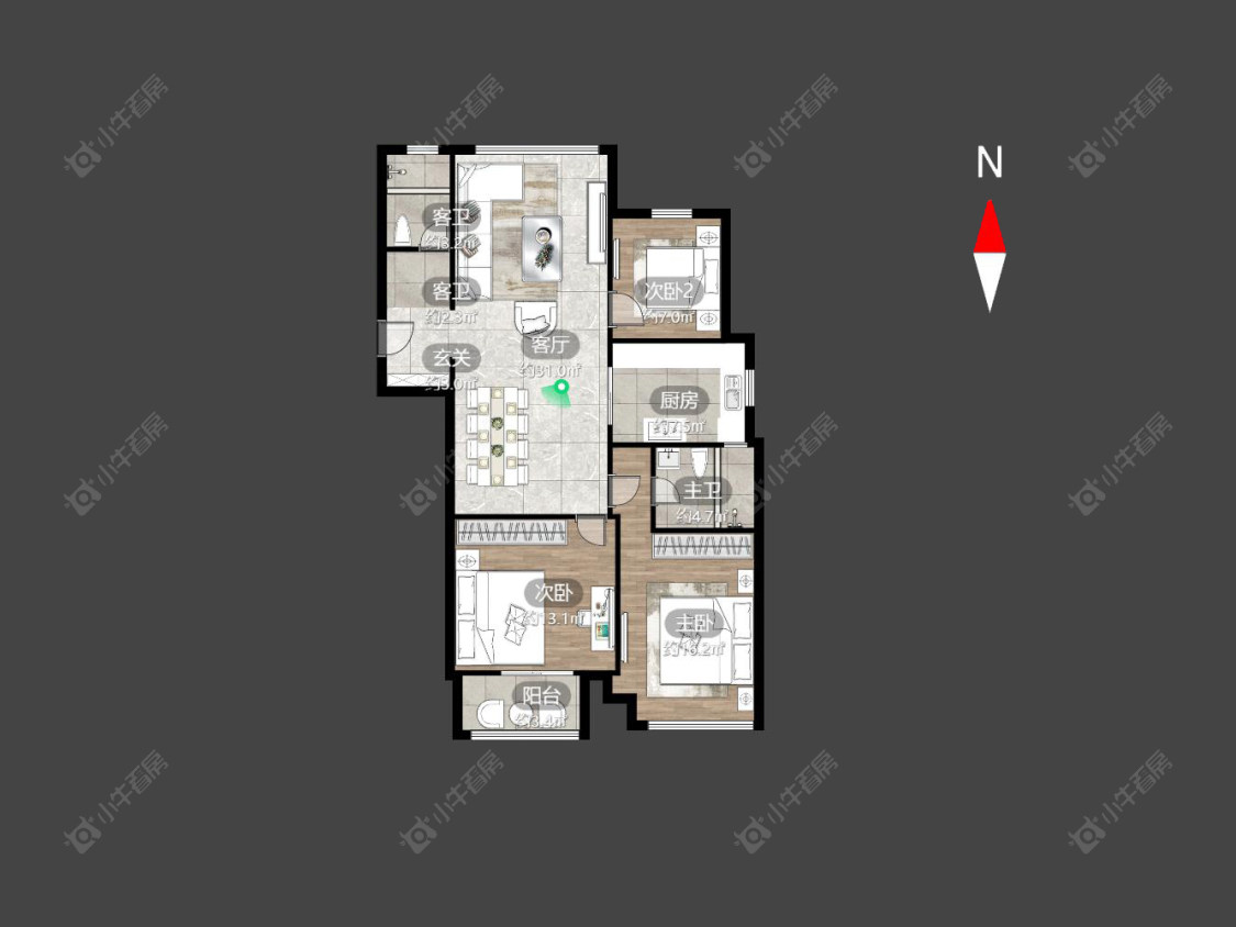常州九龙仓繁华里在售二手房源户型图_小牛看房