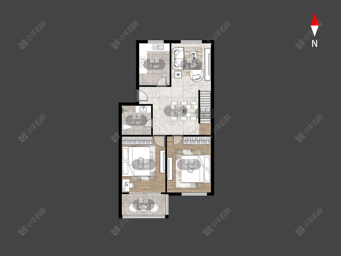 常州浦南南村在售二手房源户型图_小牛看房