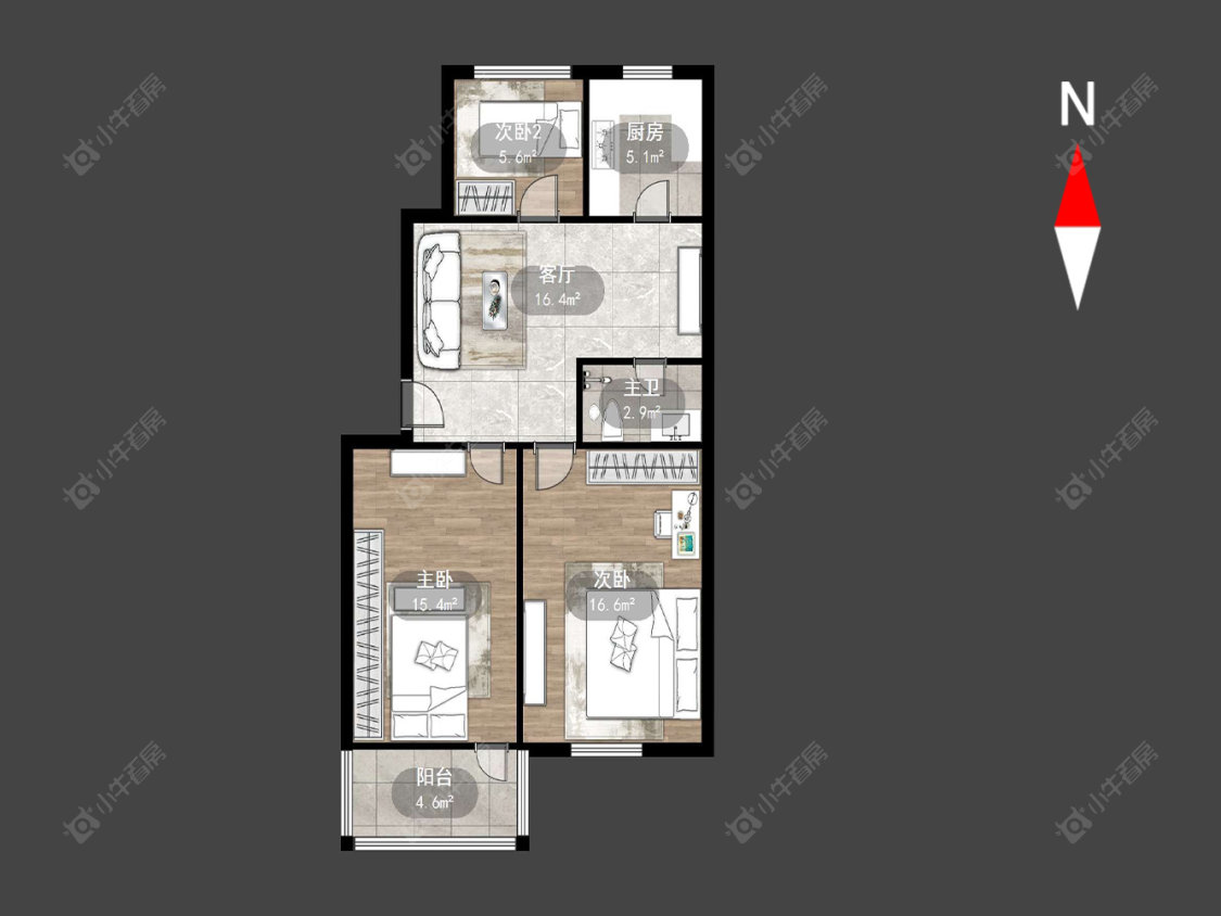 常州建材新村在售二手房房源户型图_小牛看房