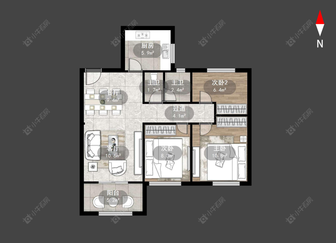 常州荣熙花园在售二手房源户型图_小牛看房