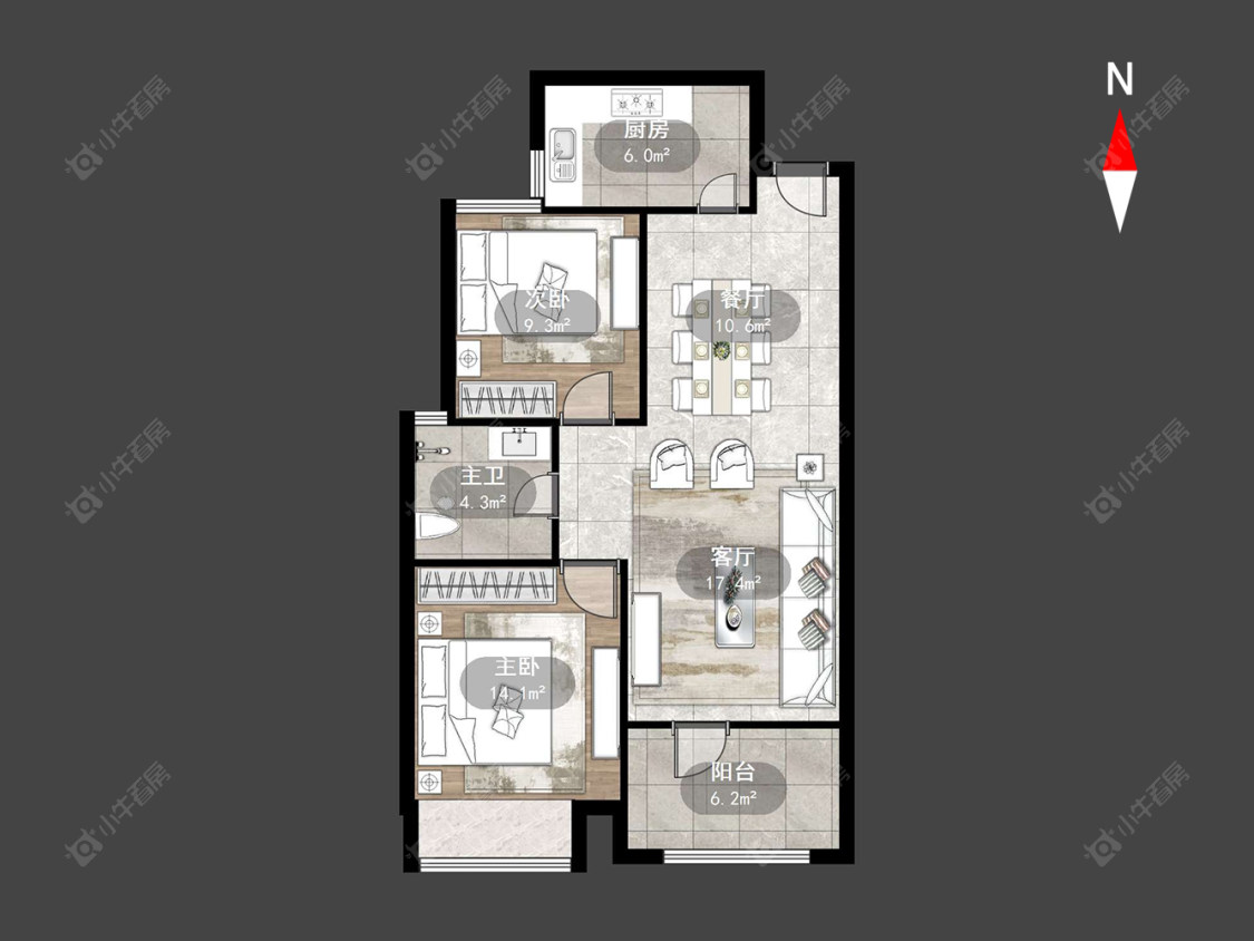 常州青建鼎都在售二手房源户型图_小牛看房