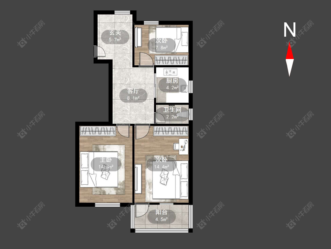 常州清凉新村在售二手房源户型图_小牛看房