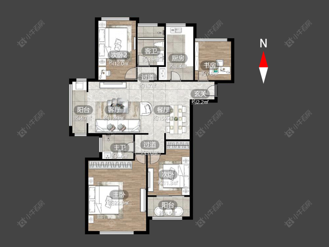 常州银河湾第一城二期在售二手房源户型图_小牛看房