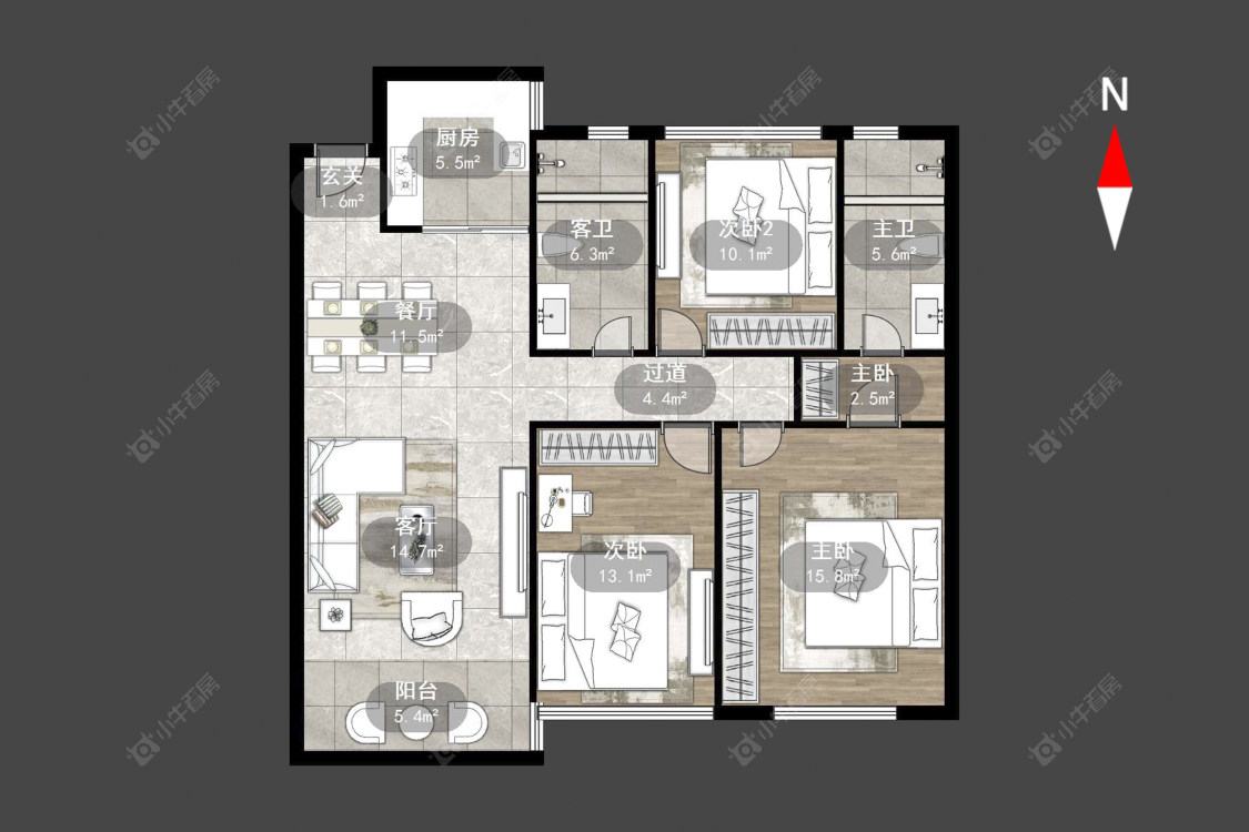 常州中梁首府壹号在售二手房源户型图_小牛看房