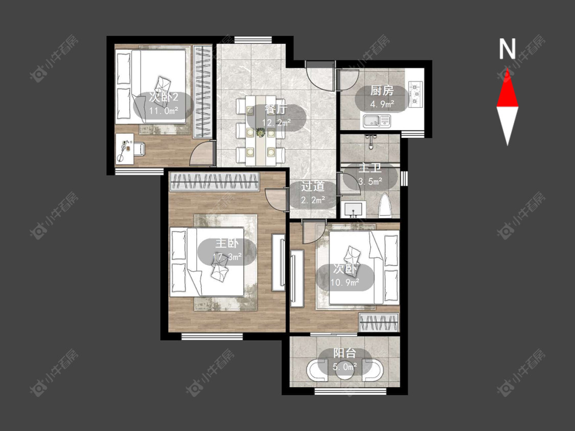 常州凤凰名城在售二手房源户型图_小牛看房