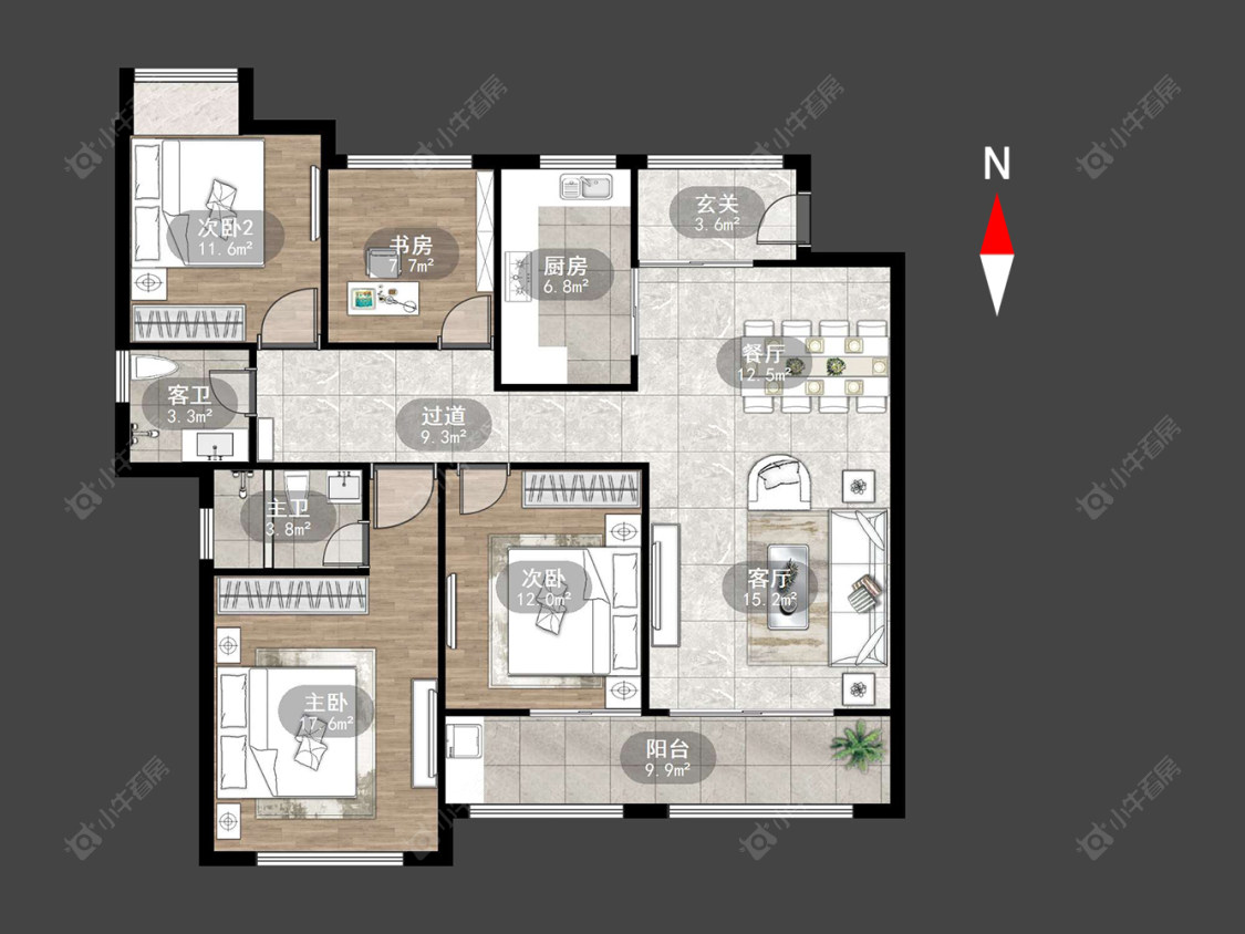 常州绿都万和城六区在售二手房源户型图_小牛看房