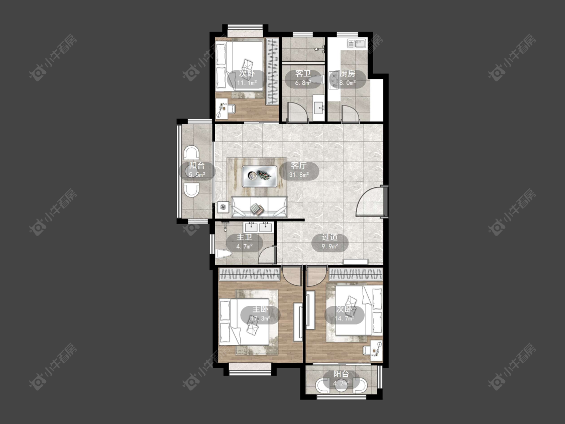 丹阳天悦名城在售二手房源户型图_小牛看房