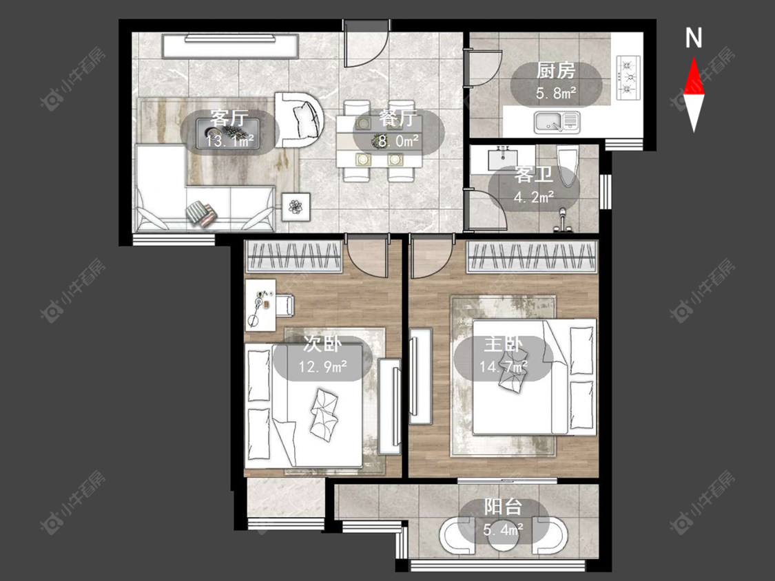 常州紫霞花苑在售二手房源户型图_小牛看房