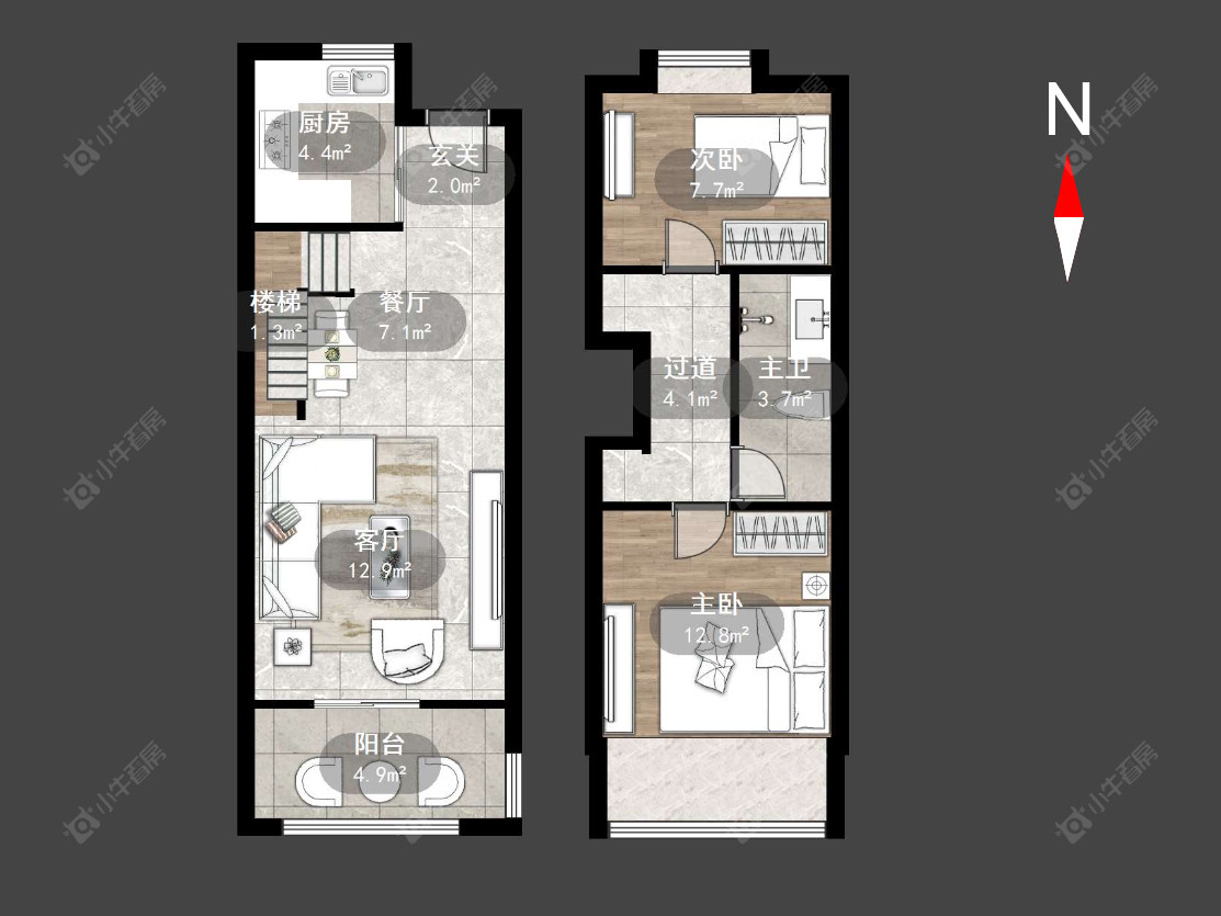 常州华润国际一期在售二手房源户型图_小牛看房
