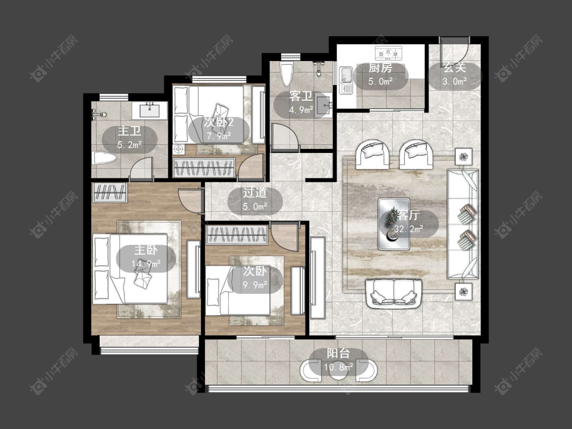 远洋心里房源户型图 丹阳远洋心里在售二手房源户型图_小牛看房