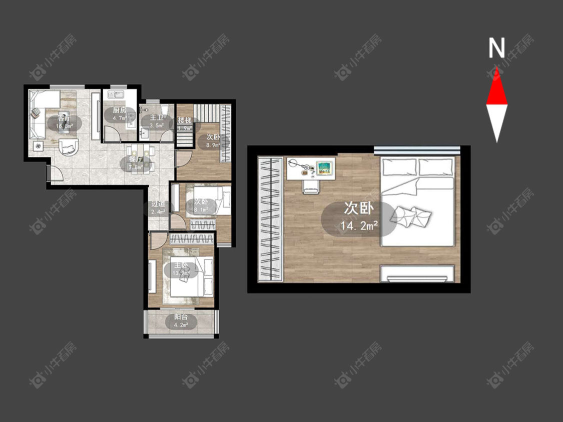 常州龙德花园在售二手房源户型图_小牛看房