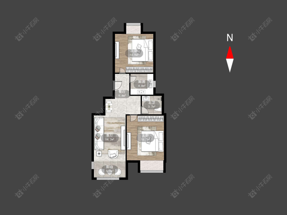 常州祥龙苑在售二手房源户型图_小牛看房