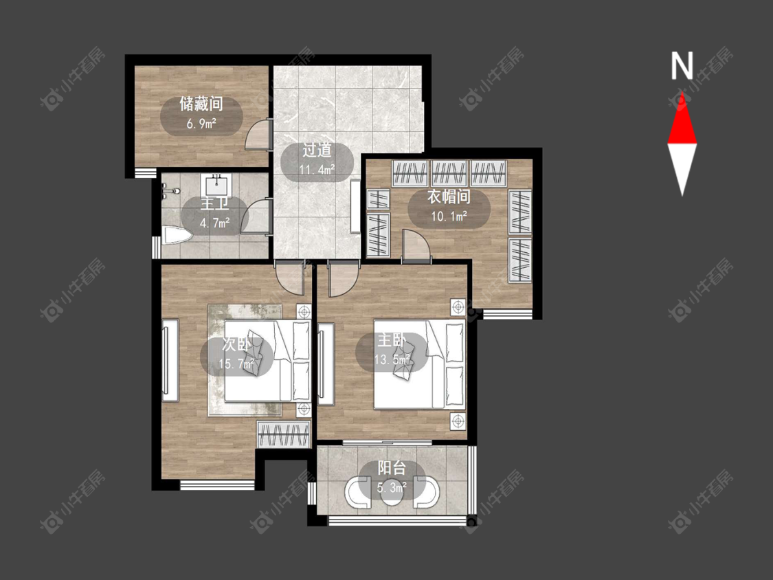 常州常发豪庭国际在售二手房源户型图_小牛看房