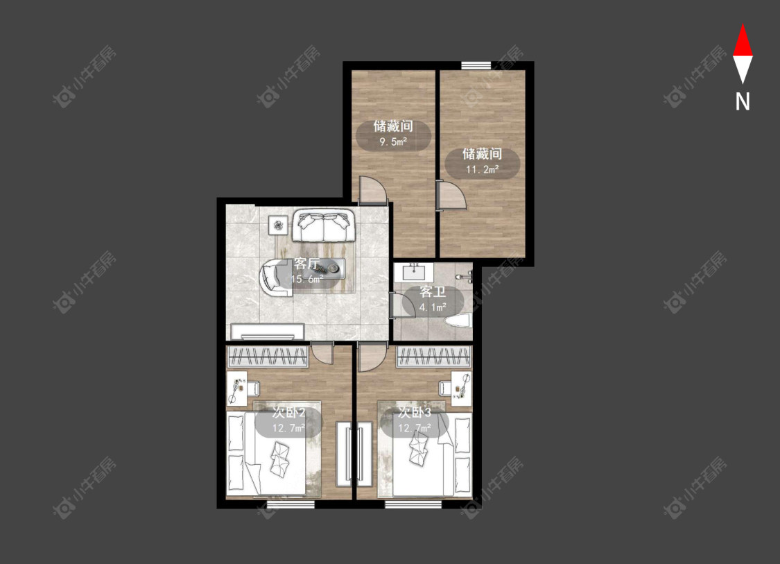浦南南村房源户型图 常州浦南南村在售二手房源户型图_小牛看房