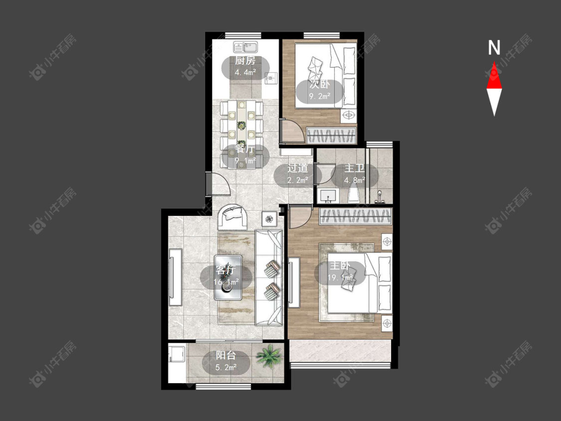 常州顺园八村北区在售二手房源户型图_小牛看房