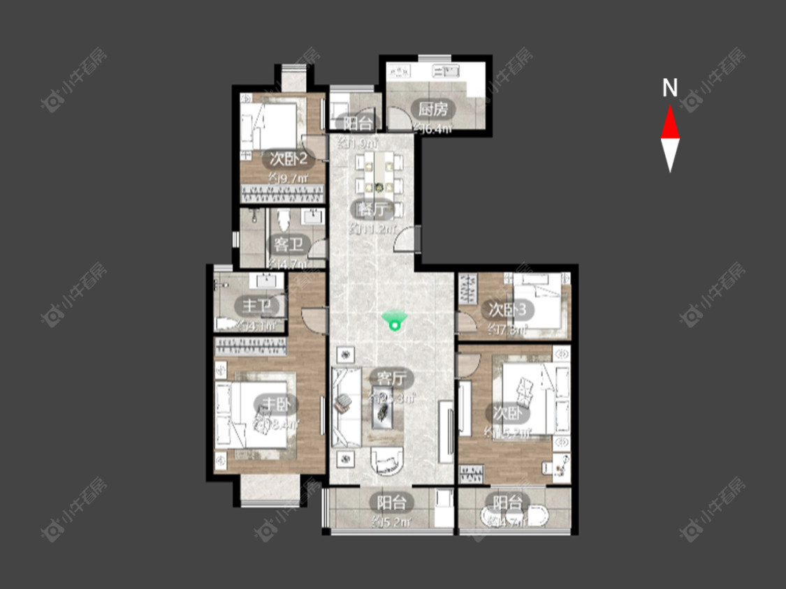 常州盛世名门在售二手房源户型图_小牛看房