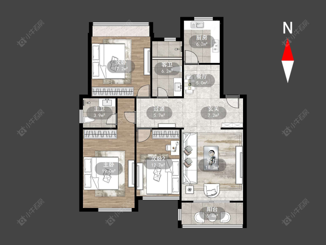 常州百馨苑南苑在售二手房源户型图_小牛看房