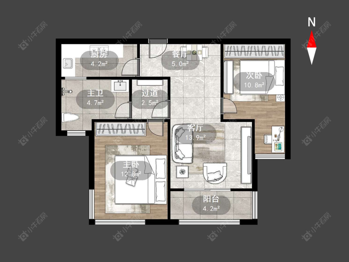 常州桂花园在售二手房源户型图_小牛看房