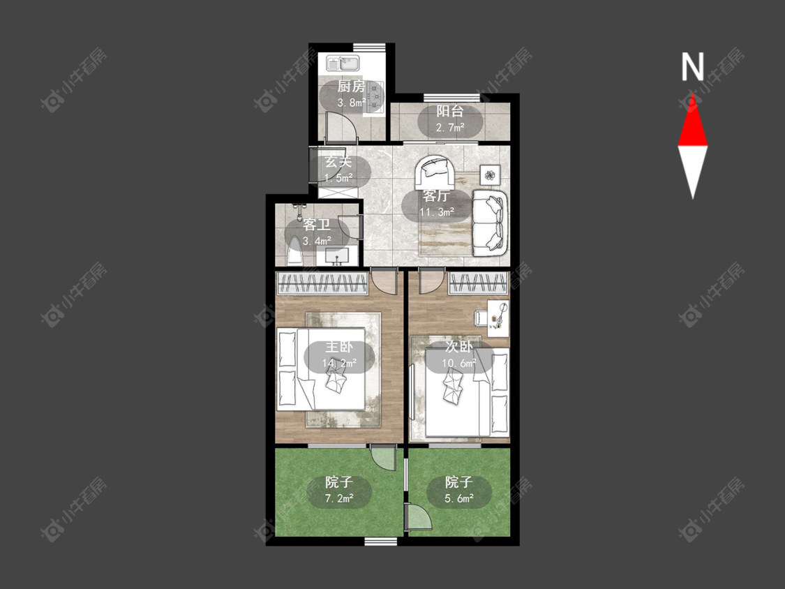 常州白云新村在售二手房源户型图_小牛看房