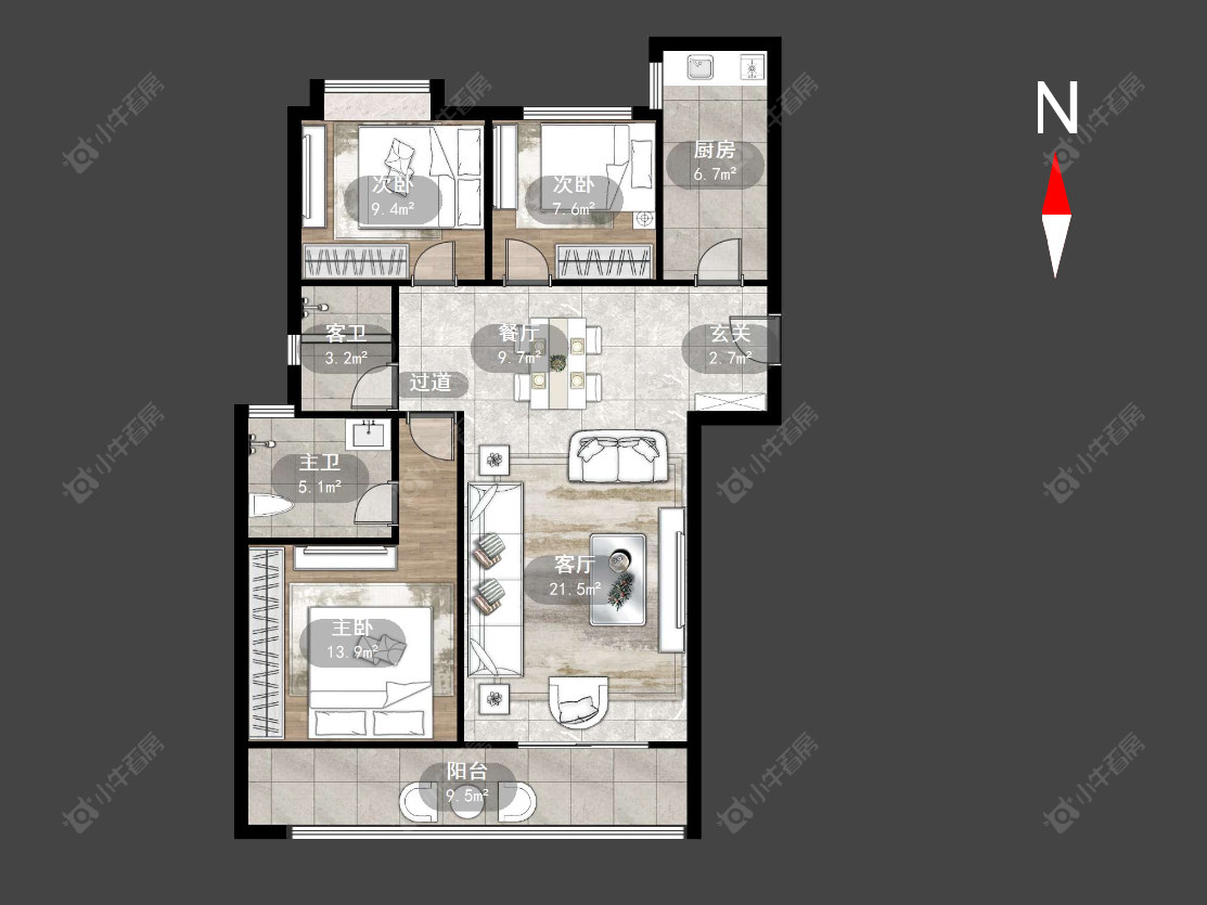 中海凤凰熙岸房源户型图 常州中海凤凰熙岸在售二手房源户型图_小牛看房