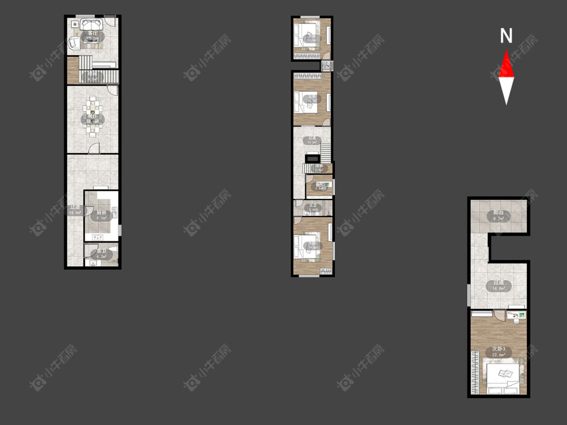 常州白荡村委在售二手房源户型图_小牛看房