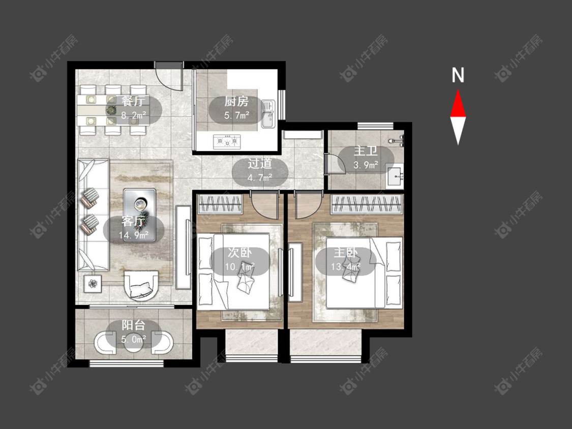 常州白马公馆在售二手房源户型图_小牛看房