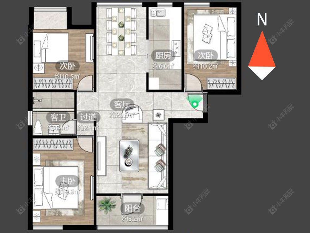 天安尚城二期房源户型图 常州天安尚城二期在售二手房源户型图_小牛看房
