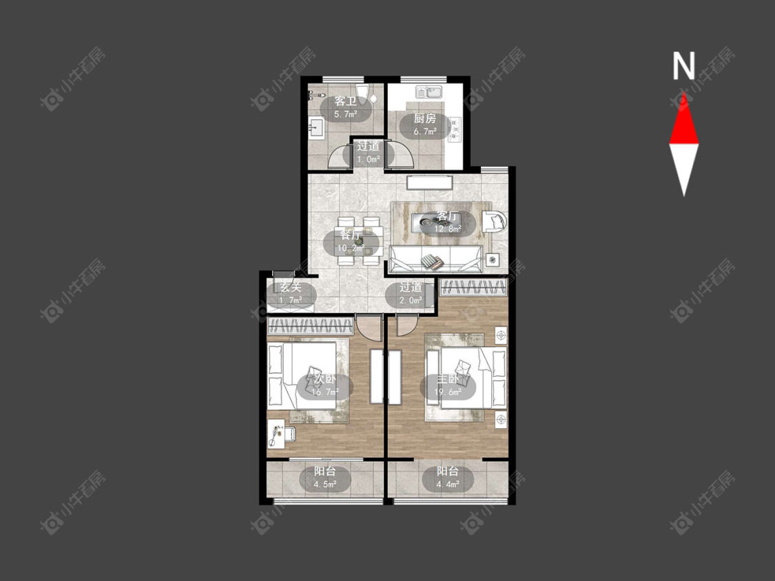 常州竹林北路在售二手房源户型图_小牛看房