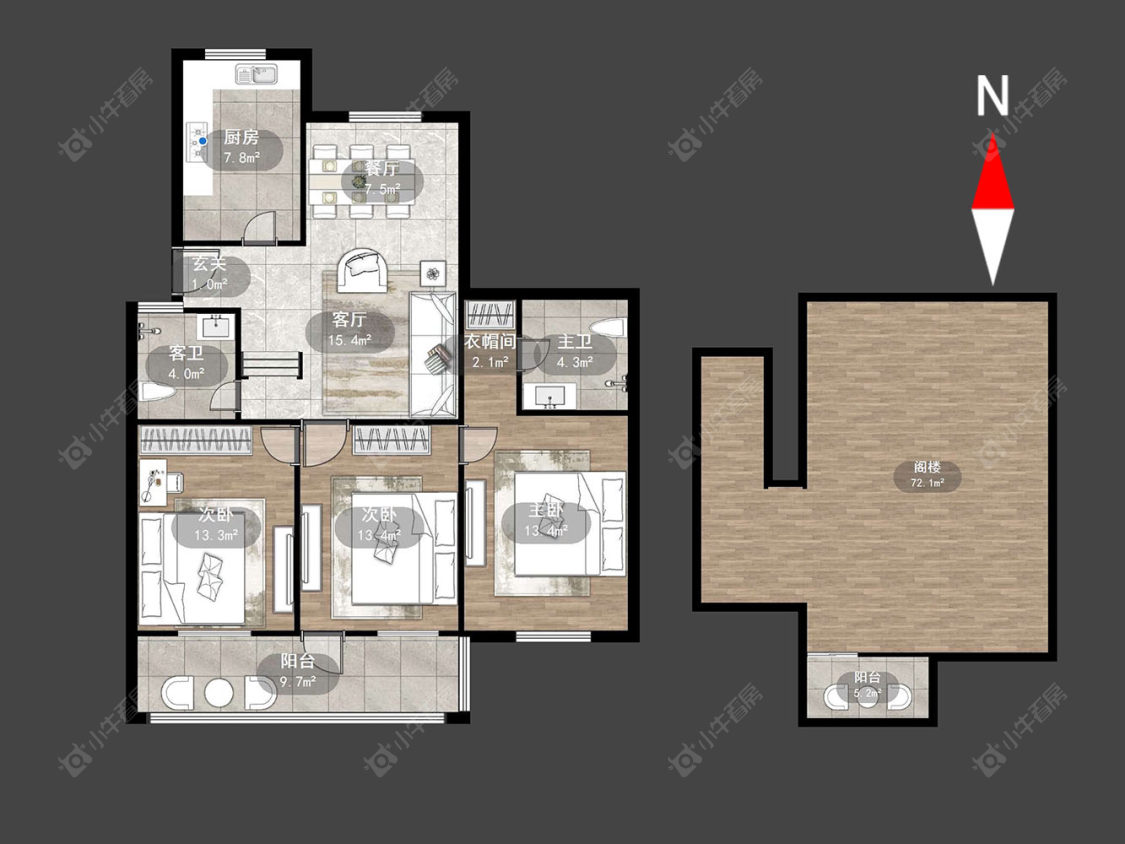 常州翠竹新村南区在售二手房源户型图_小牛看房