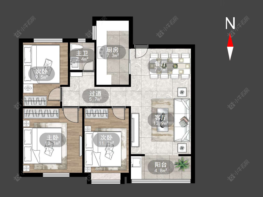 中海凤凰熙岸房源户型图 常州中海凤凰熙岸在售二手房源户型图_小牛看房