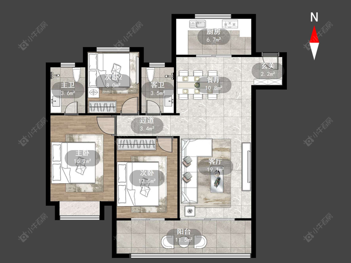 常州东方君开在售二手房源户型图_小牛看房